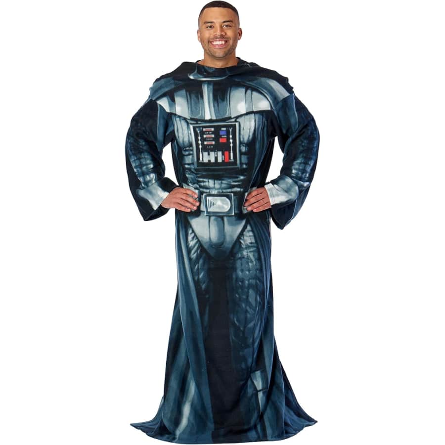 Star Wars Darth Vader Throw Blanket with Sleeves: $24 Star Wars Darth Vader Throw Blanket with Sleeves: $24