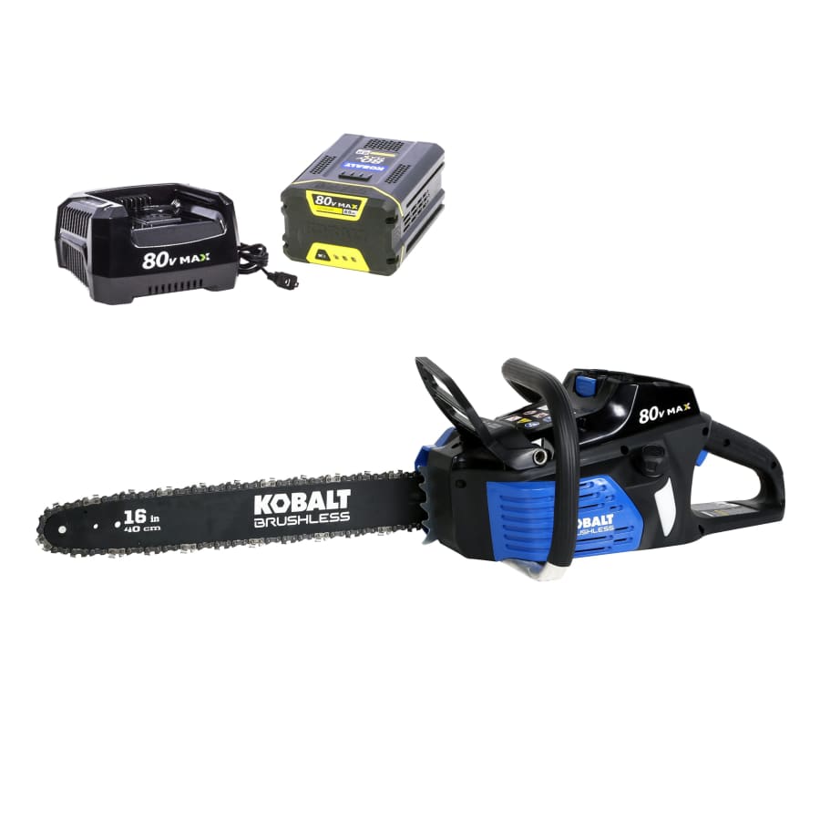 Kobalt 80V 16" Battery 2 Ah Chainsaw w/ Battery & Charger: $199
