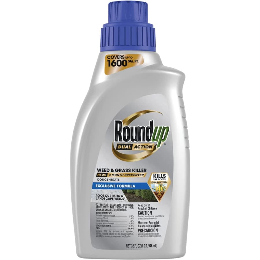 Roundup Dual Action Weed & Grass Killer Plus 4 Month Preventer Concentrate: $22