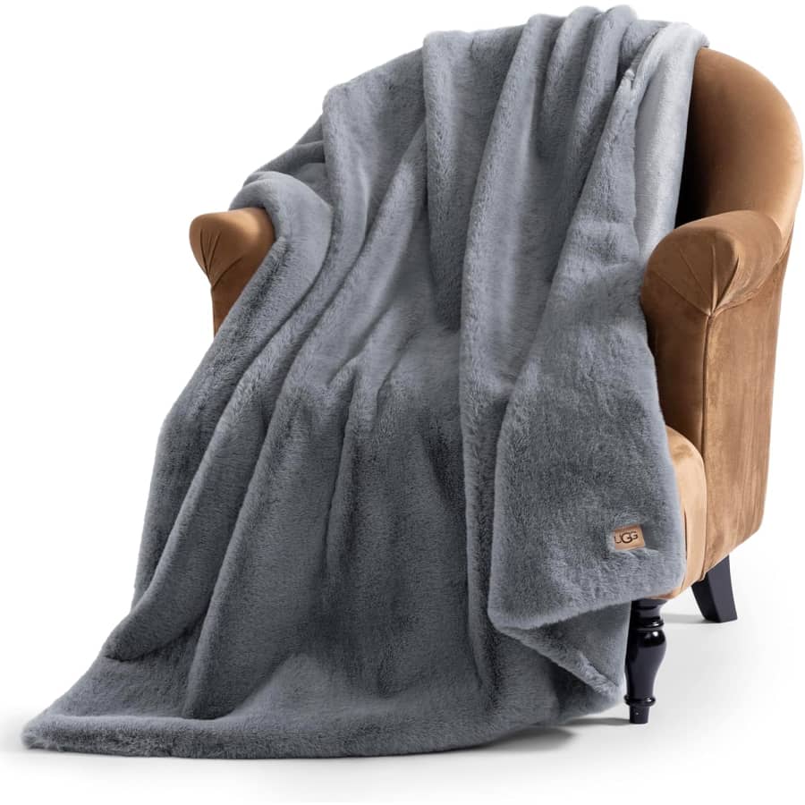 UGG Euphoria 50" x 70" Oversized Faux Fur Throw Blanket: $57.38