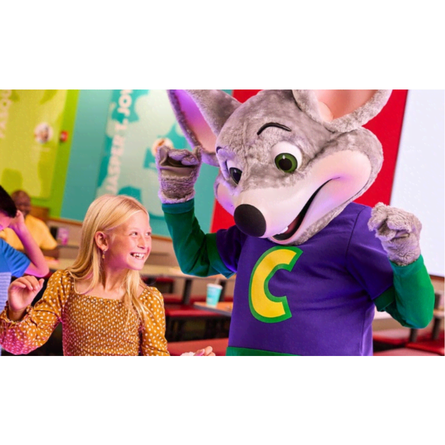 Chuck E. Cheese Family Play and Pizza Package: $55