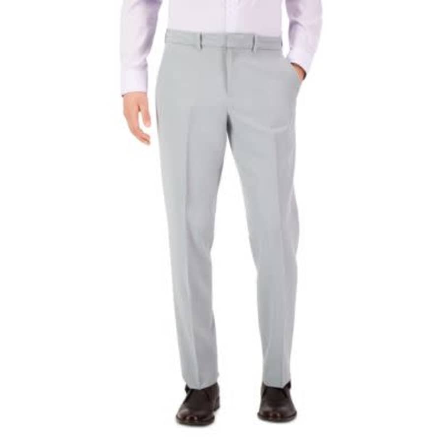Perry Ellis Portfolio Men's Modern-Fit Stretch Solid Resolution Pants: $17.99