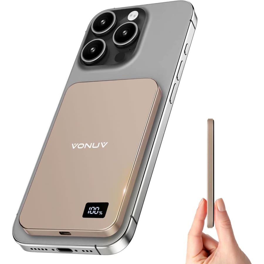 Vonuv 15W Magnetic Portable Charger: $13.99