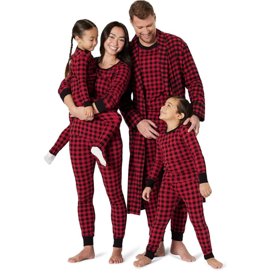 Amazon Essentials Matching Holiday Family Pajamas: From $8.30