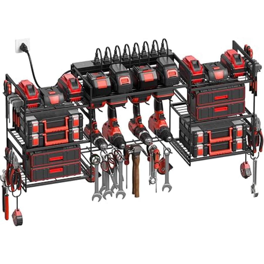 39" Power Tool Organizer and Charging Station w/ 6FT Power Strip: $34.99
