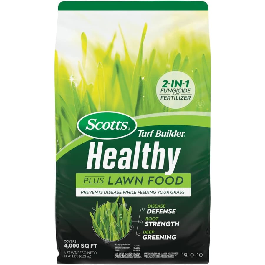 Scotts Turf Builder Healthy Plus Lawn Food 13.7-lb. Bag: $17 Scotts Turf Builder Healthy Plus Lawn Food 13.7-lb. Bag: $17