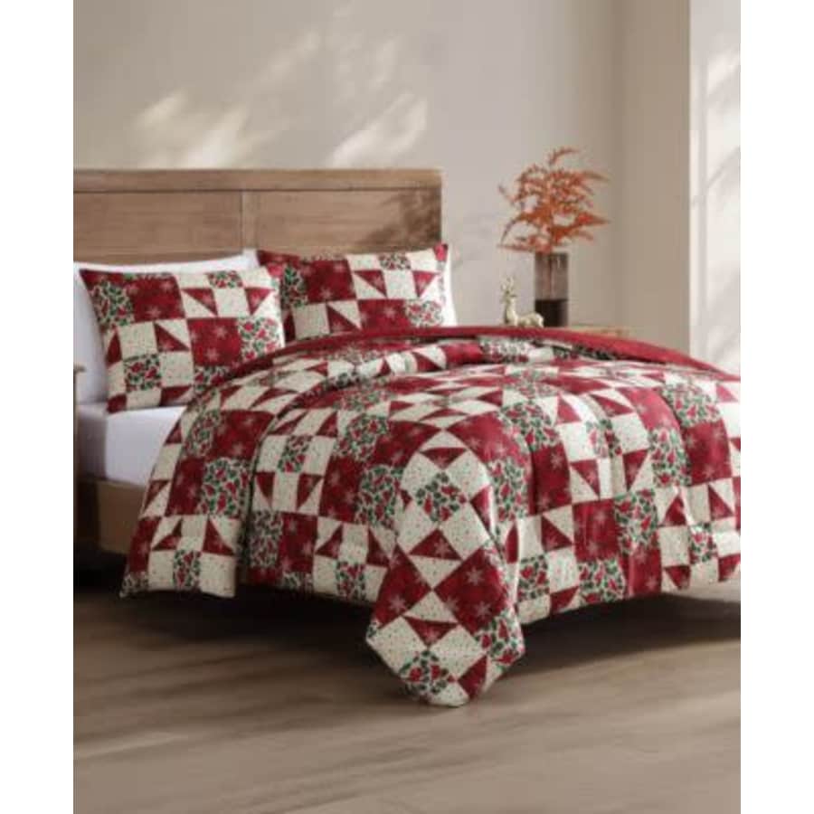 3-Piece Holiday Comforter Sets at Macy's: $21.99