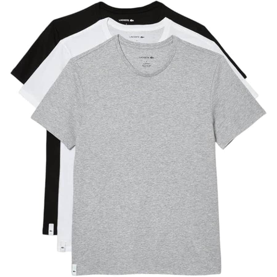 Lacoste Men's 100% Cotton Regular Fit Undershirt 3-Pack: $22 Lacoste Men's 100% Cotton Regular Fit Undershirt 3-Pack: $22