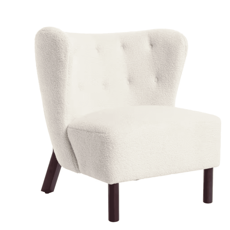 Harper & Bright Designs Sherpa Upholstered Wingback Accent Chair: $148