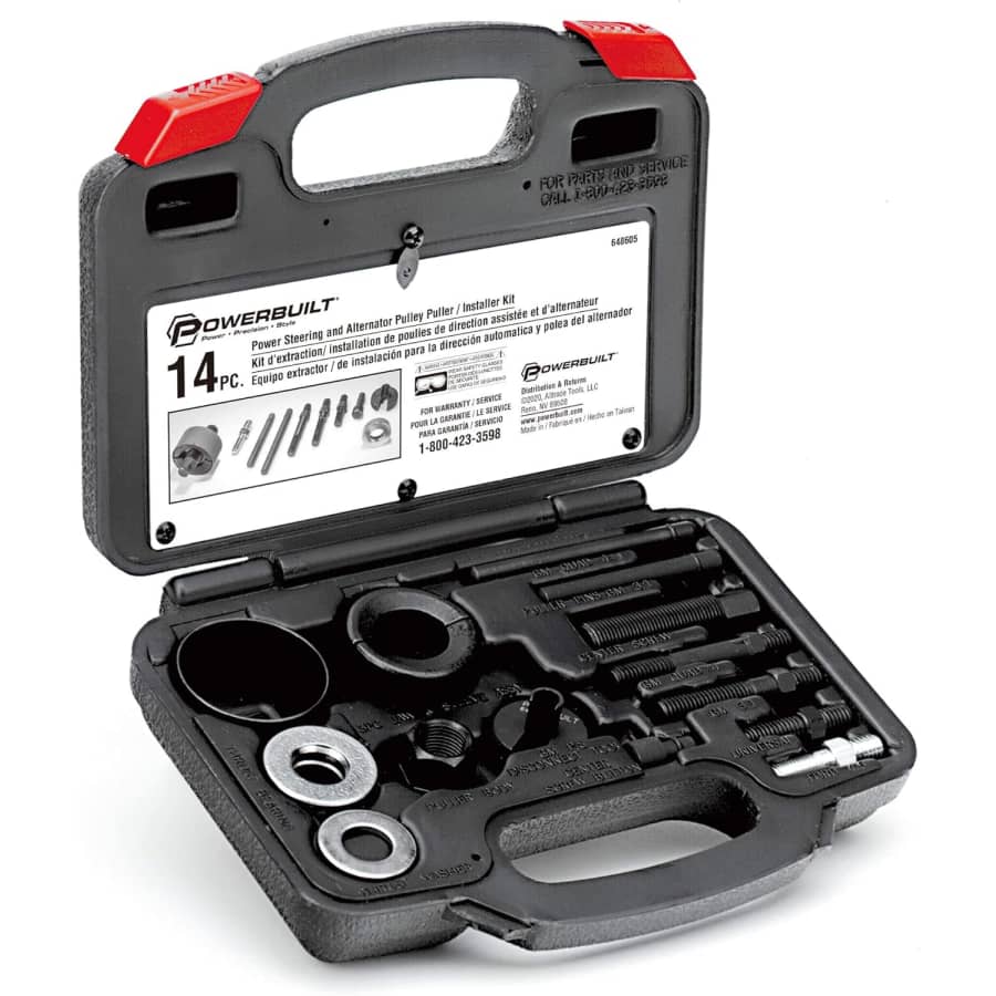 Powerbuilt Power Steering and Alternator Pulley Remove and Install Tool Set: $35