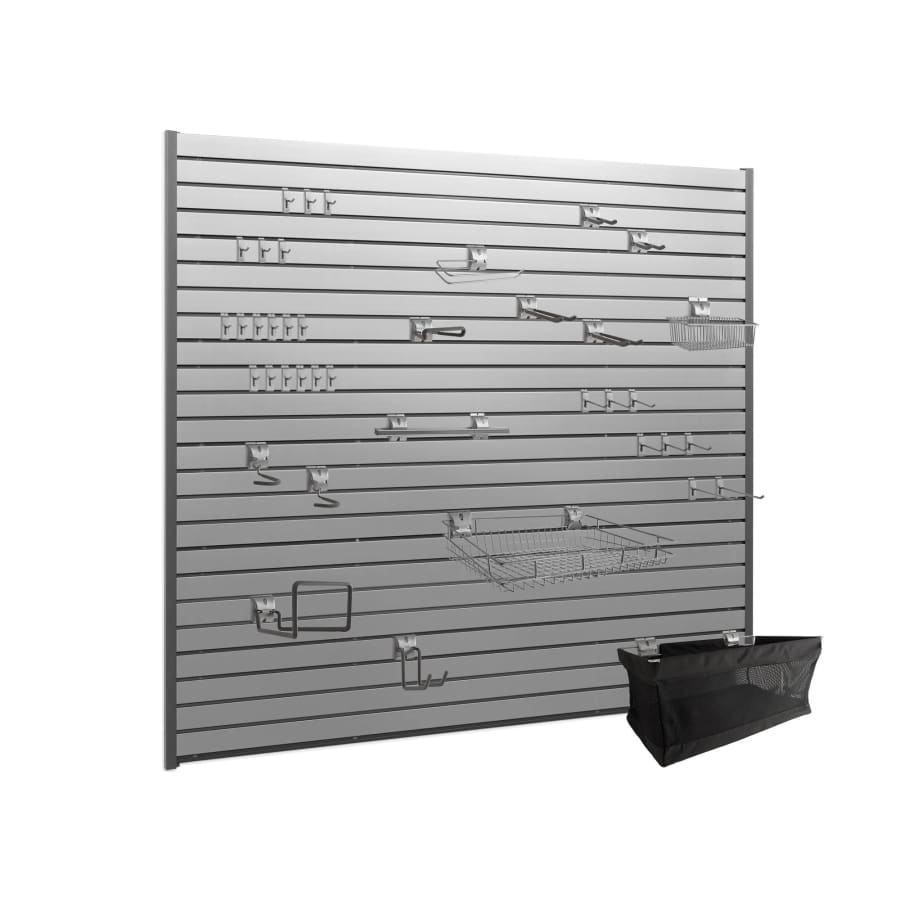 NewAge 40-Square Foot Slatwall and 40-Piece Accessory Kit: $350