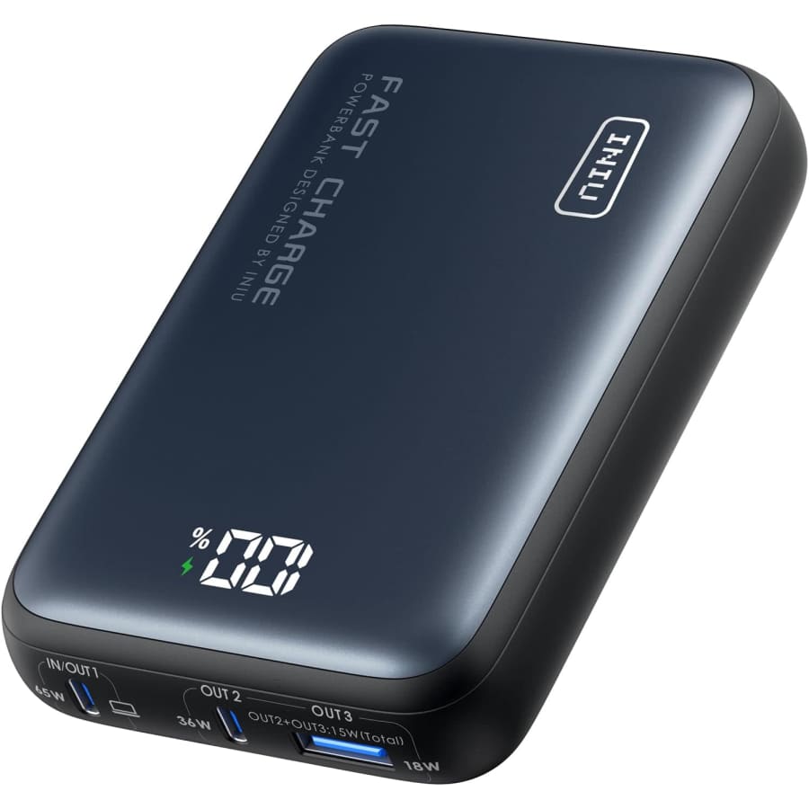 INIU 20,000mAh 65W USB-C Power Bank w/ LED Display: $68 INIU 20,000mAh 65W USB-C Power Bank w/ LED Display: $68