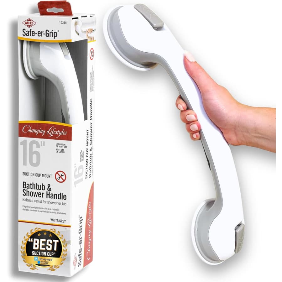 Safe-er-Grip Suction Cup Grab Bar for Bathtubs and Showers: $13