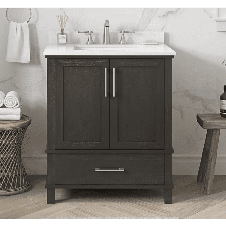 allen + roth Ridge 30" Undermount Single Sink Bathroom Vanity with Engineered Stone Top: $199 allen + roth Ridge 30" Undermount Single Sink Bathroom Vanity with Engineered Stone Top: $199