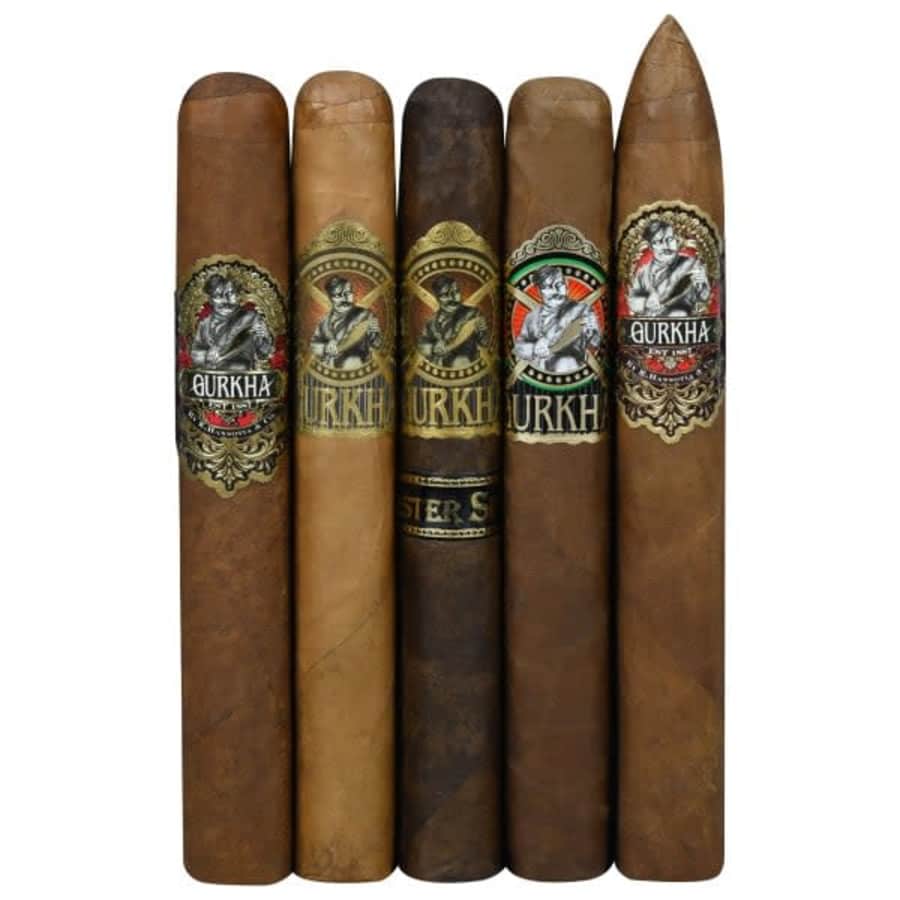 Gurkha 5-Star 90+ Rated Natural 5-Cigar Sampler: $20 Gurkha 5-Star 90+ Rated Natural 5-Cigar Sampler: $20