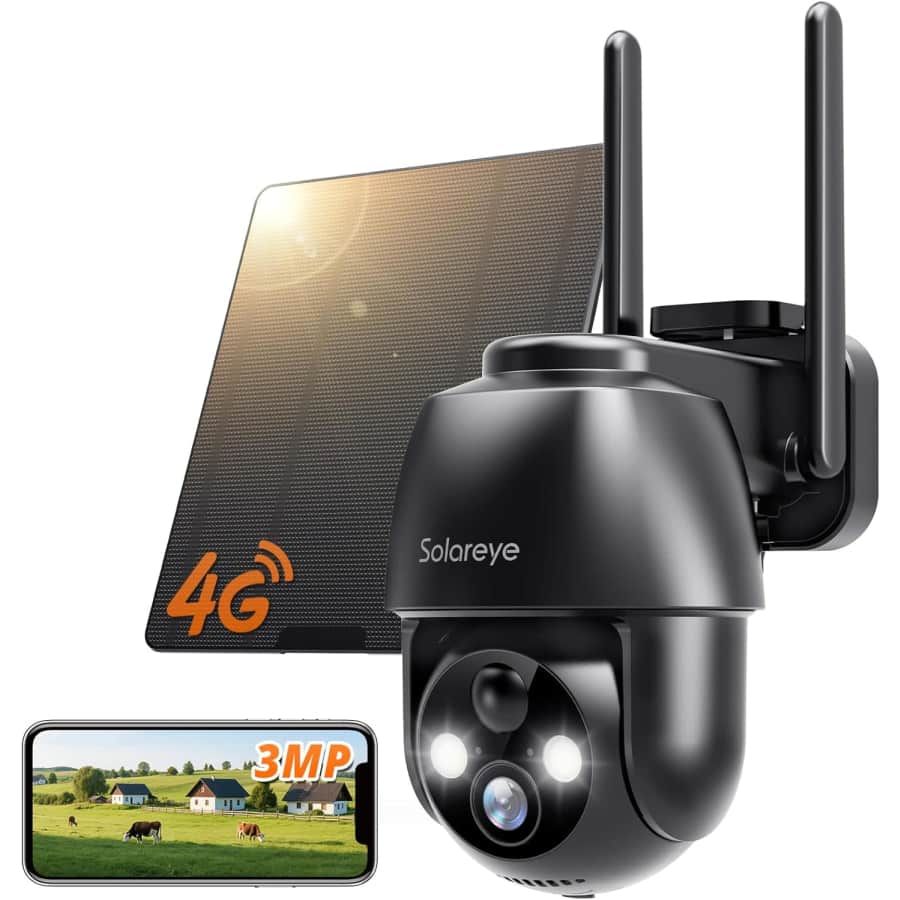 Solareye 4G LTE Cellular Outdoor Camera: $22.12