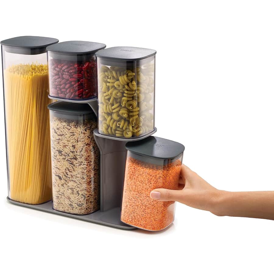 Joseph Joseph 5-Piece Podium Dry Food Storage Container Set with Stand: $29 Joseph Joseph 5-Piece Podium Dry Food Storage Container Set with Stand: $29