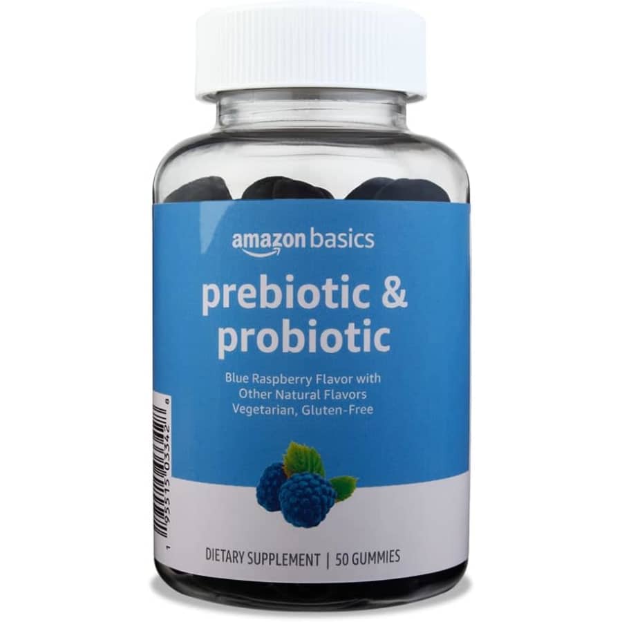 Amazon Basics 50-Count Prebiotic & Probiotic Gummies: $6.81 w/ Prime and Subscription