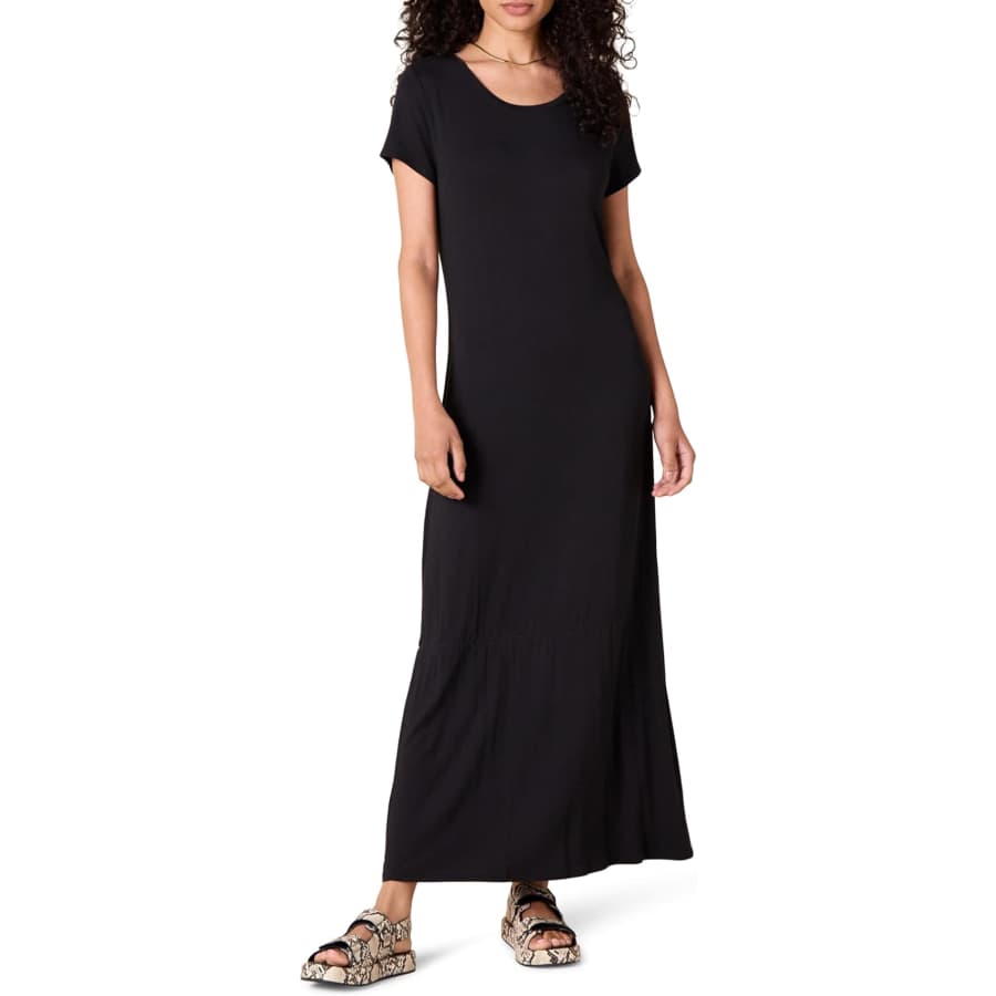 Amazon Essentials Women's Short-Sleeve Maxi Dress: $15 Amazon Essentials Women's Short-Sleeve Maxi Dress: $15