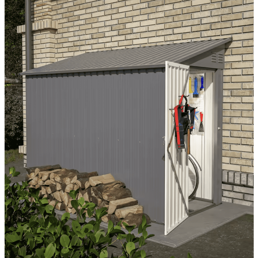 4x8-Foot Galvanized Steel Outdoor Shed: $133