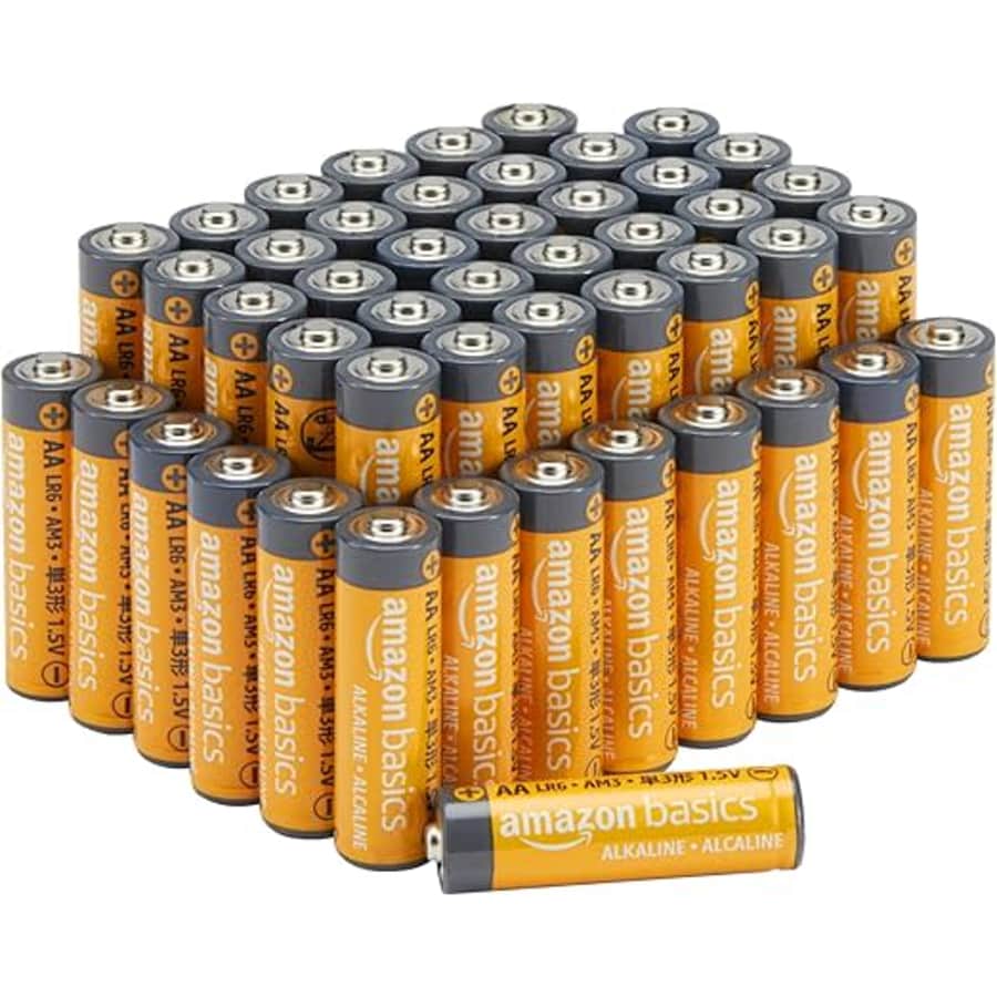 Amazon Basics AA Alkaline Batteries 48-Pack: $12 w/ subscribe and save