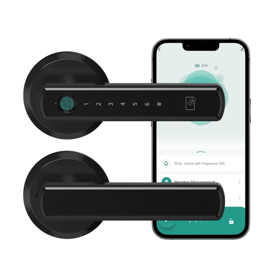 Viladepot Fingerprint Door Lock Handle: $17