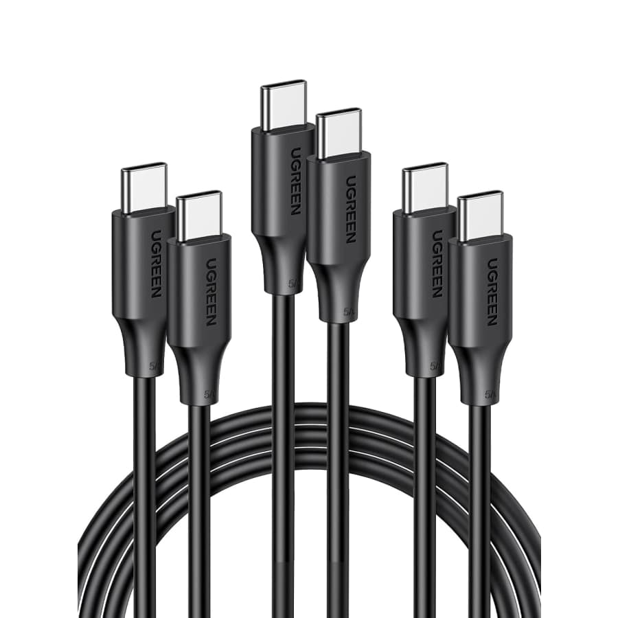 Ugreen 100W 6.6-Foot USB-C Cable 3-Pack: $9.49