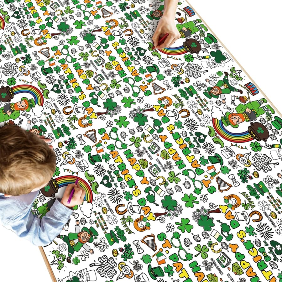 St Patrick's Day Coloring Tablecloth: $4