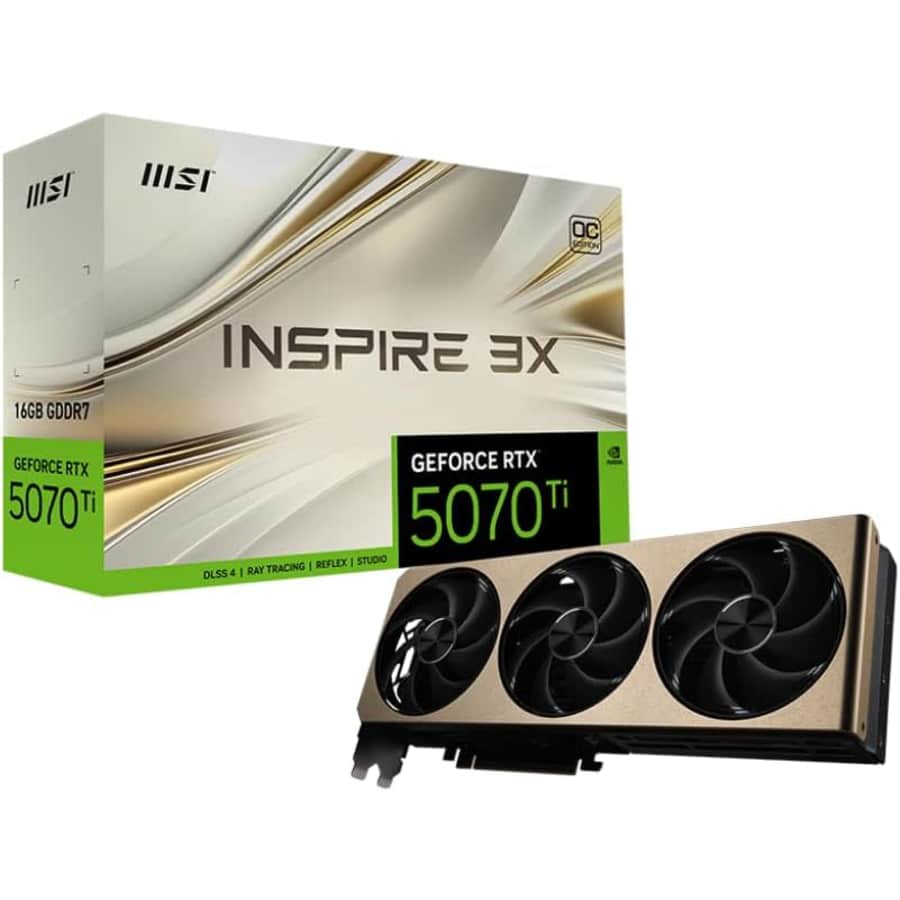 MSI Gaming RTX 5070 TI 16GB Inspire 3X OC Graphics Card: $789.99 MSI Gaming RTX 5070 TI 16GB Inspire 3X OC Graphics Card: $789.99