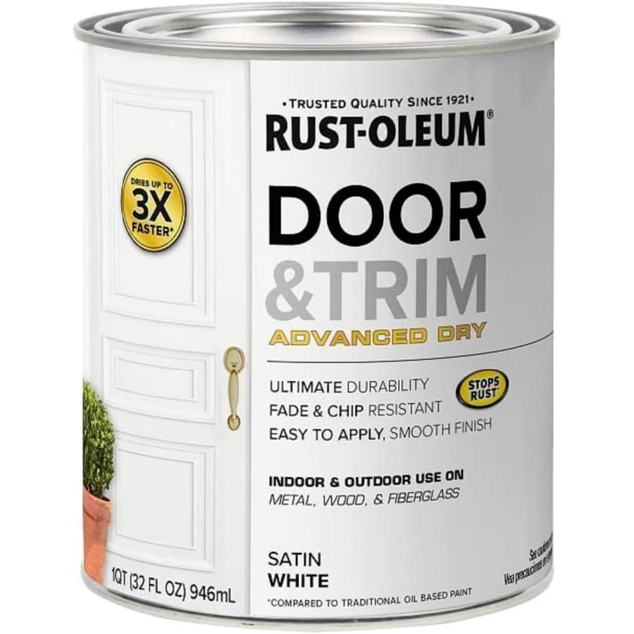 Rust-Oleum Advanced Dry Door & Trim 1-Qt. Paint Can: $17