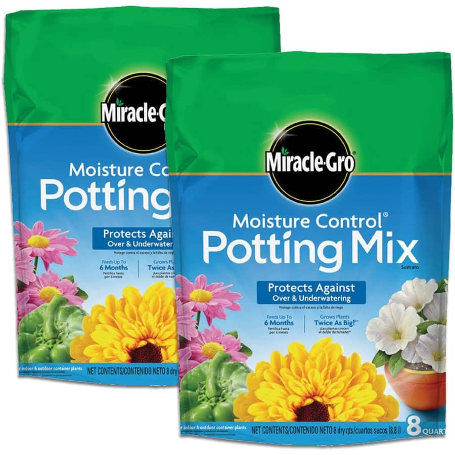 Miracle-Gro 8-Quart Moisture Control Potting Mix 2-Pack: $9.74 Miracle-Gro 8-Quart Moisture Control Potting Mix 2-Pack: $9.74