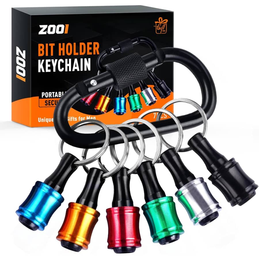 6-Piece Screwdriver Drill Bit Holder Keychain: $4.99