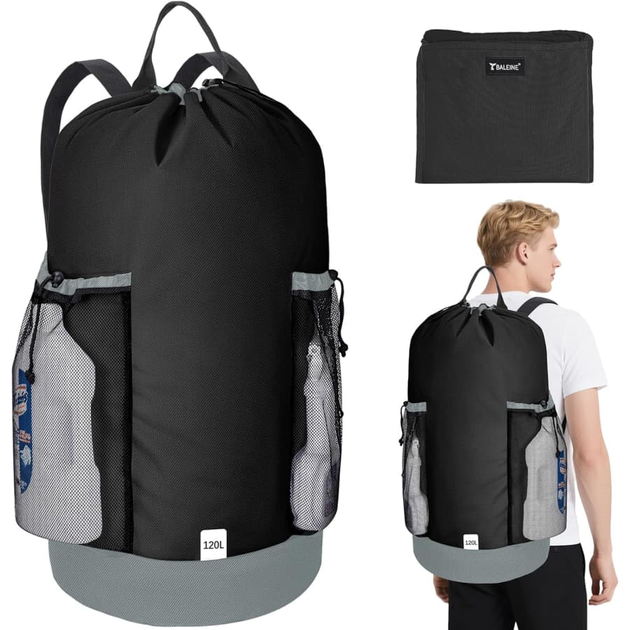 Baleine 120L Laundry Bag Backpack: $8.99 Baleine 120L Laundry Bag Backpack: $8.99