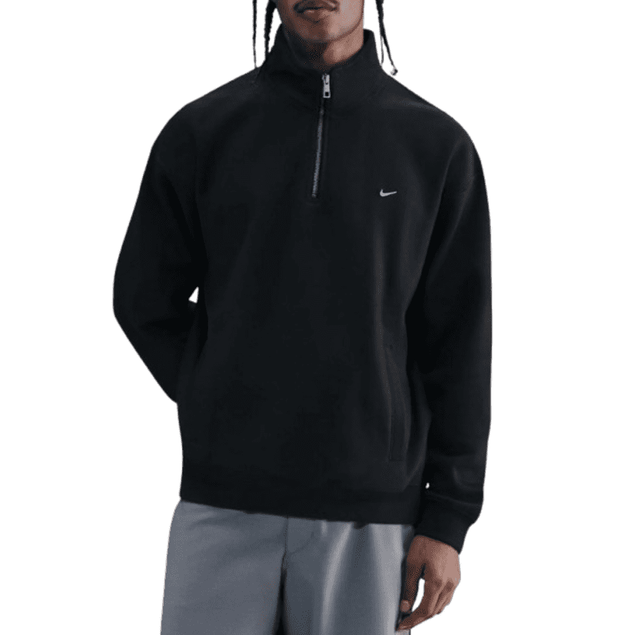 Nike Men's Solo Swoosh Fleece Quarter Zip Pullover: $64 Nike Men's Solo Swoosh Fleece Quarter Zip Pullover: $64