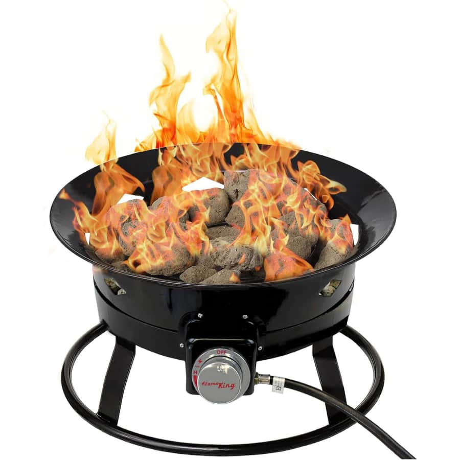 Flame King 19" Portable Propane Fire Pit: $76.66 w/ Prime Flame King 19" Portable Propane Fire Pit: $76.66 w/ Prime