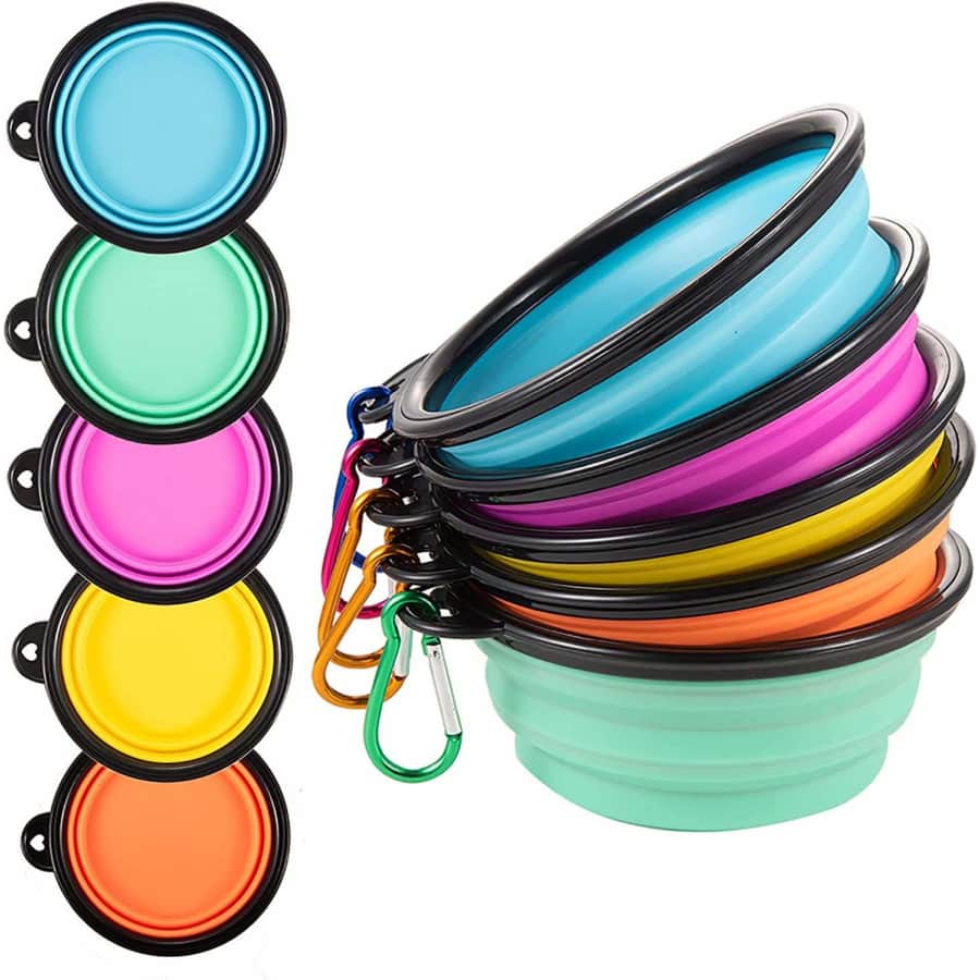 Portable Collapsible Pet Water Bowl: 2 for $1.52