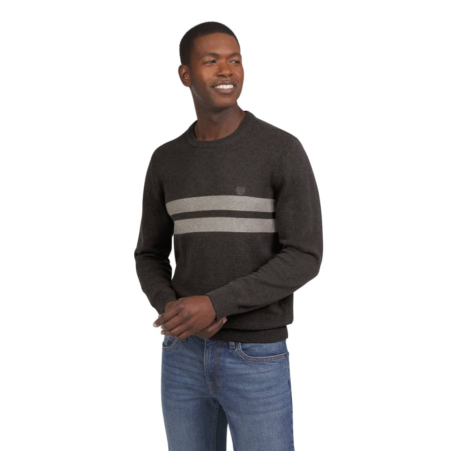 Chaps Men's Stripe Cotton Crewneck Sweater: $12 Chaps Men's Stripe Cotton Crewneck Sweater: $12