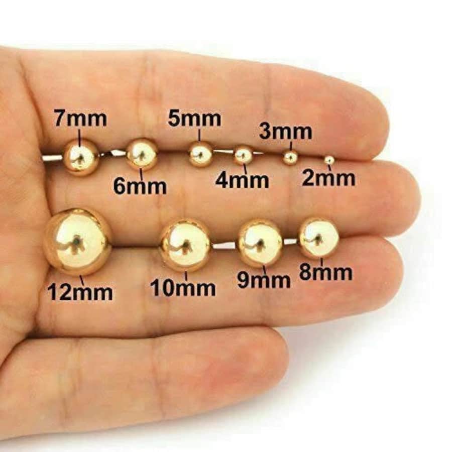 Classic Round Studs 14K Gold Filled Ball Stud Earrings: $10