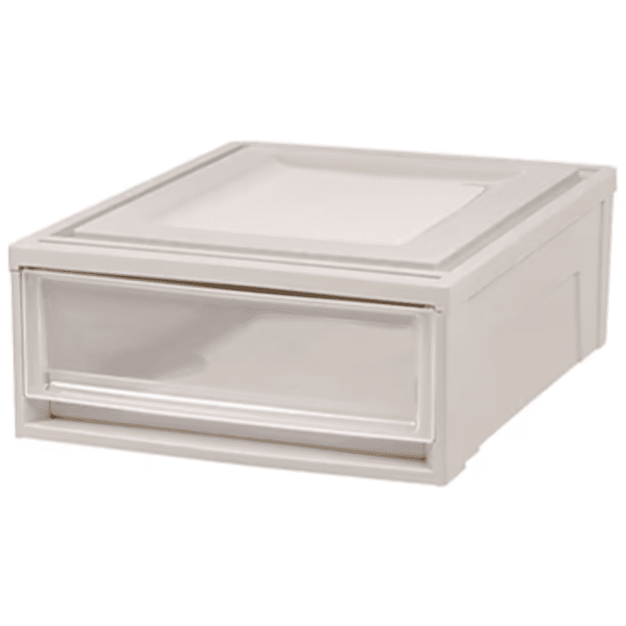 Iris Shallow Stackable Storage Drawer: $19.99 Iris Shallow Stackable Storage Drawer: $19.99