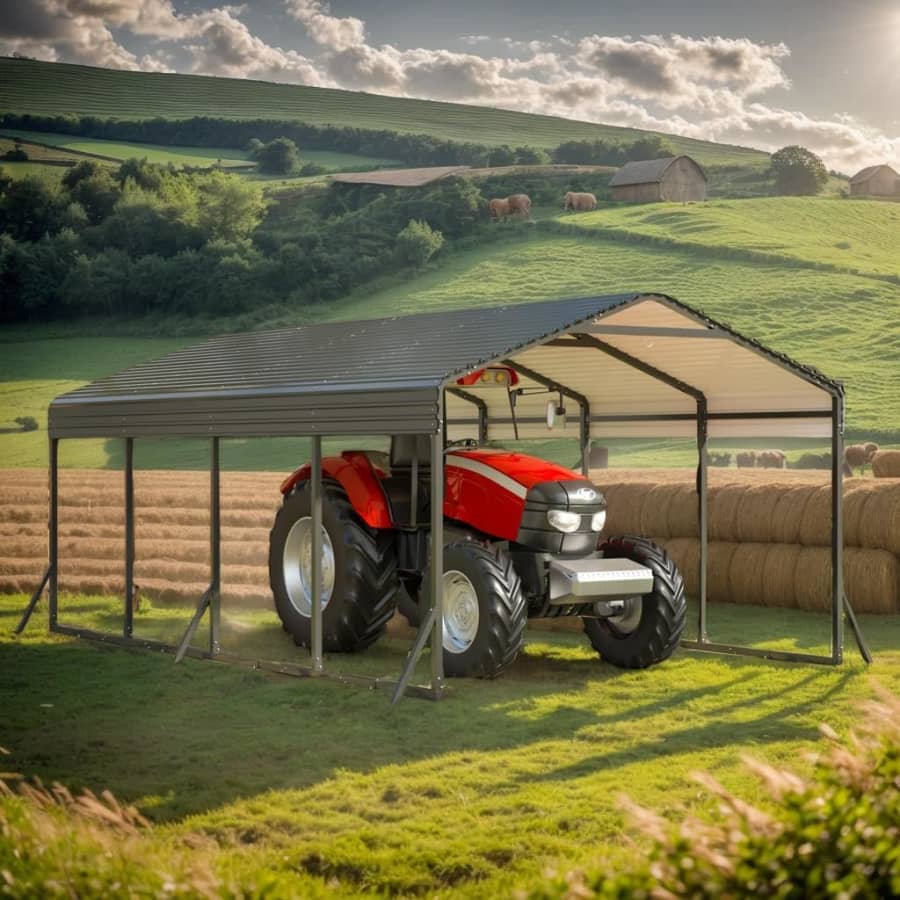 12x20-Foot Metal Carport Shelter: $870 12x20-Foot Metal Carport Shelter: $870