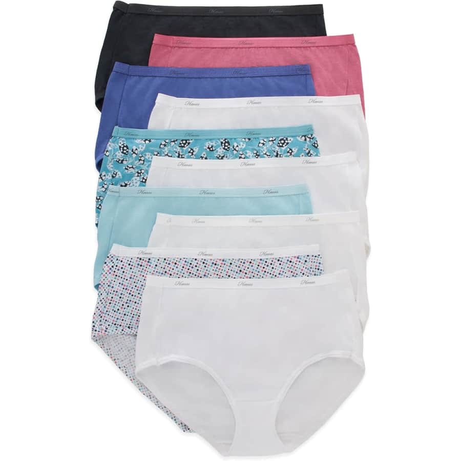 Hanes Women's Cotton Brief 10-Pack: $9
