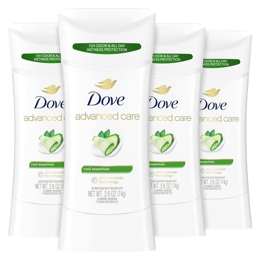 Dove Advanced Care Antiperspirant Deodorant Stick 4-Pack: $12 via Sub & Save Dove Advanced Care Antiperspirant Deodorant Stick 4-Pack: $12 via Sub & Save