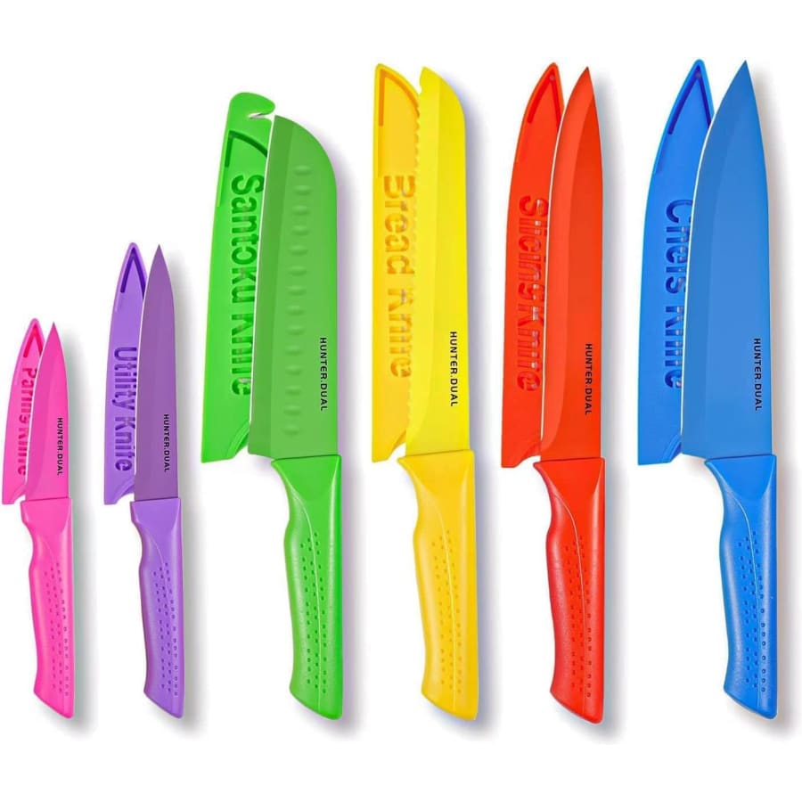 Hunter.Dual 12-Piece Colorful Knife Set: $13.99 Hunter.Dual 12-Piece Colorful Knife Set: $13.99