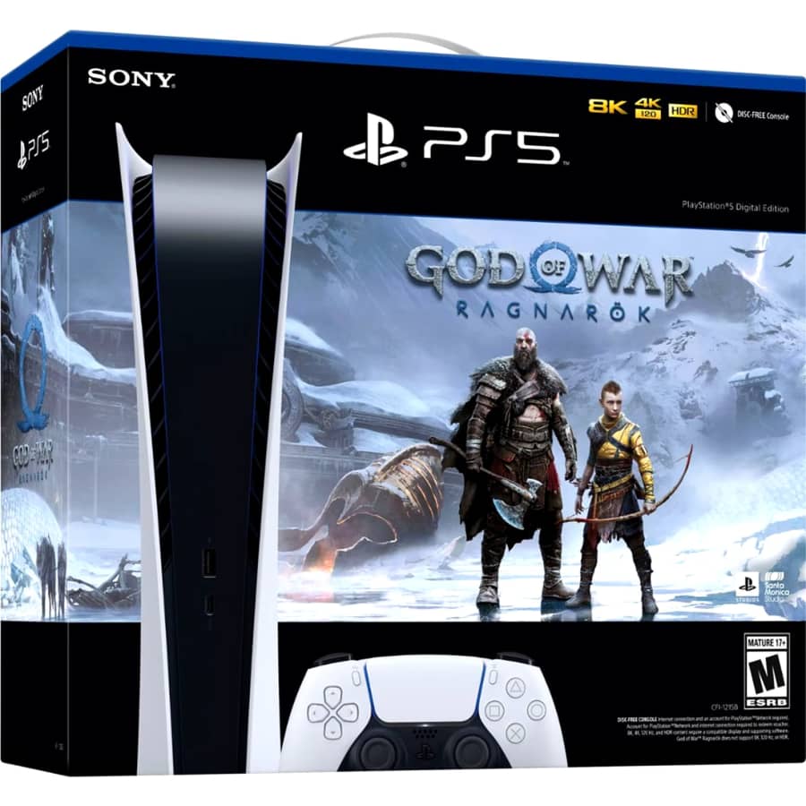 Sony PlayStation 5 Digital Edition God of War Ragnarok Bundle: $449.83