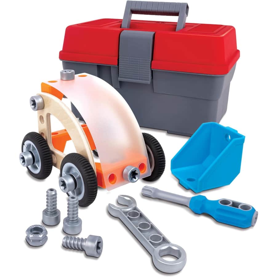 Hape Build 'n' Drive Car Set: $14.39