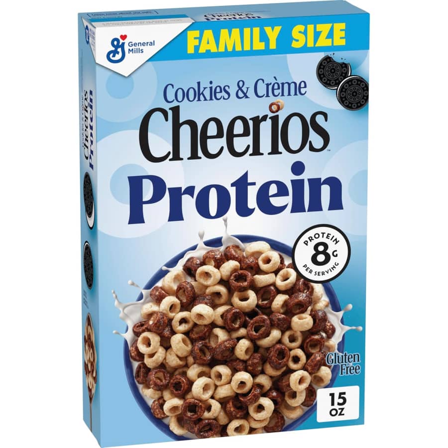 Cheerios Cookies and Crème Protein 15-oz. Family Size Cereal: $3.77 via Sub & Save Cheerios Cookies and Crème Protein 15-oz. Family Size Cereal: $3.77 via Sub & Save