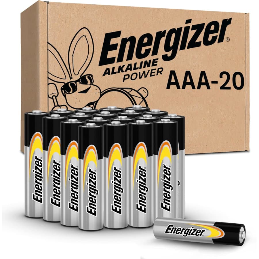 Energizer Alkaline Power AAA Batteries 20-Pack: $13
