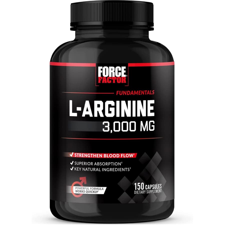 Force Factor 150-count 3,000mg L-Arginine Nitric Oxide Supplement: $7.87 via Subscribe & Save w/ Prime Force Factor 150-count 3,000mg L-Arginine Nitric Oxide Supplement: $7.87 via Subscribe & Save w/ Prime