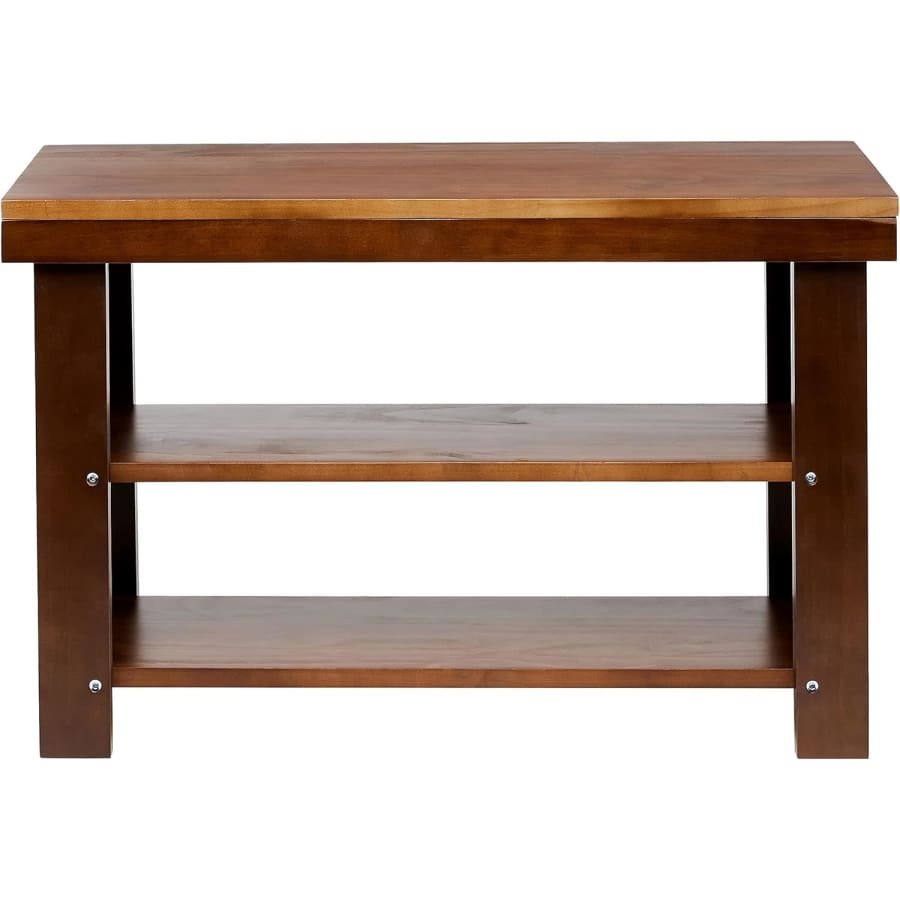 Amazon Basics Solid Pine Wood Entryway Shoe Rack Bench: $36