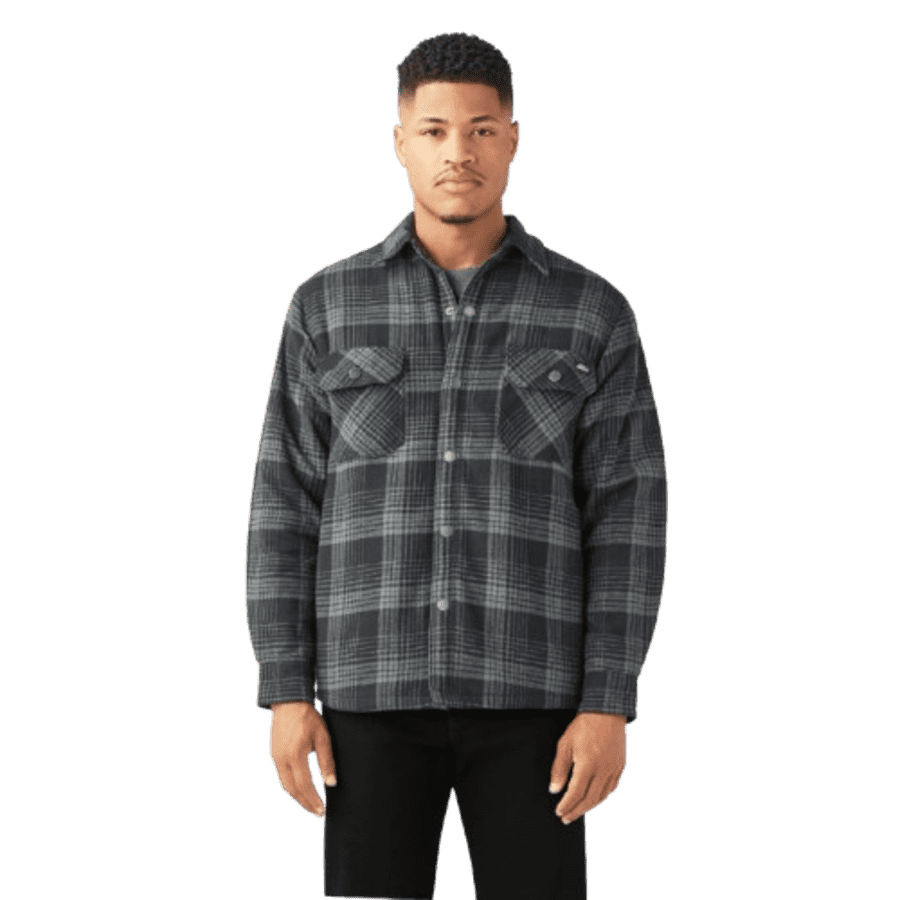 Genuine Dickies Men's Fleece Lined Flannel Shirt Jacket: $20